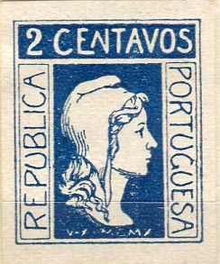 0106.jpg -     Lote:    106      Colecção "Os Lusíadas"             Descrição:         1915 &mdash; Lusíadas. Precursores. Primeiro concurso público &mdash; Lei 178 de 4 de Agosto. Primeiro estudo para a substituição da série base "Ceres". Ensaio de 2c em azul. Gravura de autor desconhecido. Impressão tipográfica sobre papel porcelana.        PRV       Valor Base:     &euro; 50,00     Valor Venda:     &euro; 120,00     