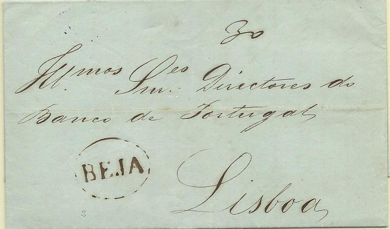 0235.jpg -     Lote:    235            Portugal        Descrição:      Beja   &mdash; A sépia, GM BJA3 em carta datada de Beja (14.11.49) para Lisboa (16.11.49) com o porte manuscrito a sépia de 30 reis.        Carta       Valor Base:     &euro; 15,00     Valor Venda:     &euro; 15,00     
