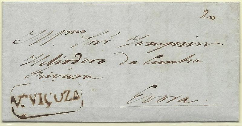 0300.jpg -     Lote:    300            Portugal        Descrição:      Vila Viçosa &mdash;   A sépia, GM VVC4 em carta datada de Vila Viçosa (03.09.47) para Évora com o porte de 20 reis manuscrito a sépia. MB.        Carta       Valor Base:     &euro; 25,00     Valor Venda:     &euro; 25,00     