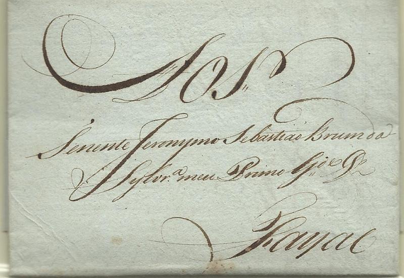 0305.jpg -     Lote:    305            Açores       Descrição:      Correios-Mor &mdash;   Carta circulada de Angra (15.07.1786) para o Faial. Rara circulação inter-ilhas.          Carta       Valor Base:     &euro; 75,00     Valor Venda:     &euro; 320,00     
