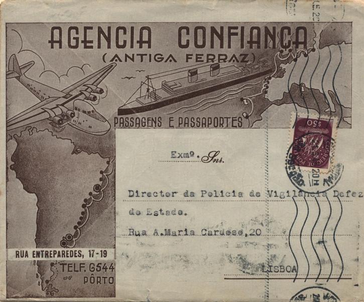 0466.jpg -     Lote:    466                   Descrição:         Cartas Publicitárias. Lote de 4 cartas publicitárias: Agência Confiança (turismo) com selo tipo Caravela; Rádios Philips; Grandes Armazéns do Chiado. Lote a ver.        Carta       Valor Base:     &euro; 12,00     Valor Venda:     &euro; 12,00     