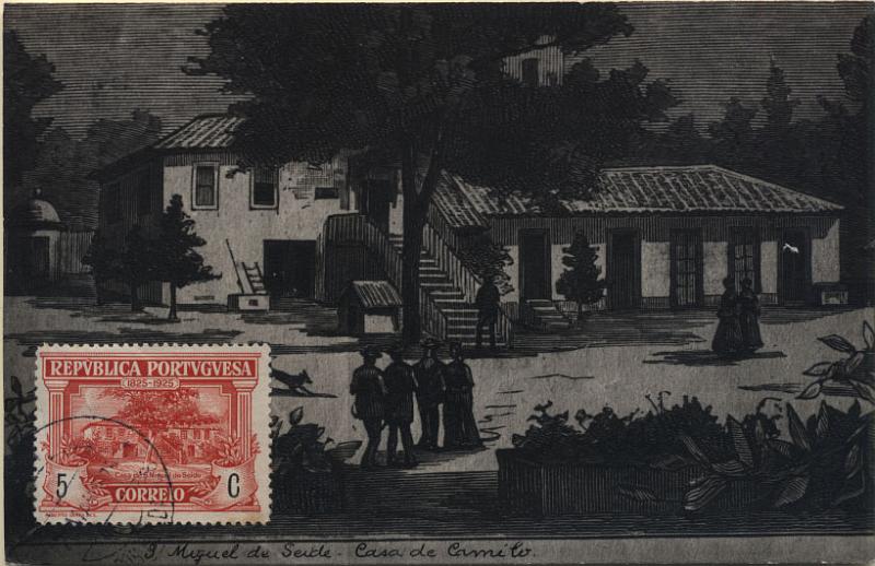 0551.jpg -     Lote:    551                   Descrição:         Camilo Castelo Branco (Casa de S. Miguel de Seide). Postal ilustrado com selo de 5C CE333.        PM       Valor Base:     &euro; 6,00     Valor Venda:     &euro; 10,00     