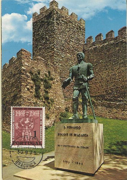0581.jpg -     Lote:    581                   Descrição:         Estátuas de D. Fernando, Bento Góis e Afonso D. Henrique. Postais ilustrados concordantes com selos CE948, 1020.        PM       Valor Base:     &euro; 15,00     Valor Venda:     &euro; 15,00     