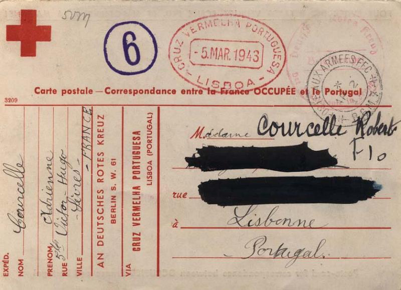 0751.jpg -     Lote:    751      Correio Militar e Censuras      Portugal       Descrição:         1939/45 &mdash; 2.ª Guerra Mundial. Isentos de Franquia. Serviço de Prisioneiros de Guerra da Cruz Vermelha Portuguesa. Inteiro postal isento de franquia circulado da França ocupada para Lisboa (05.03.43) via Cruz Vermelha Portuguesa. Carimbo datado batido a vermelho "CRUZ VERMELHA PORTUGUESA / LISBOA" + carimbo batido a preto "POSTEAUX ARMEES FFC / AP 2 / BCM 7"        IC       Valor Base:     &euro; 160,00     Valor Venda:     Retirado     