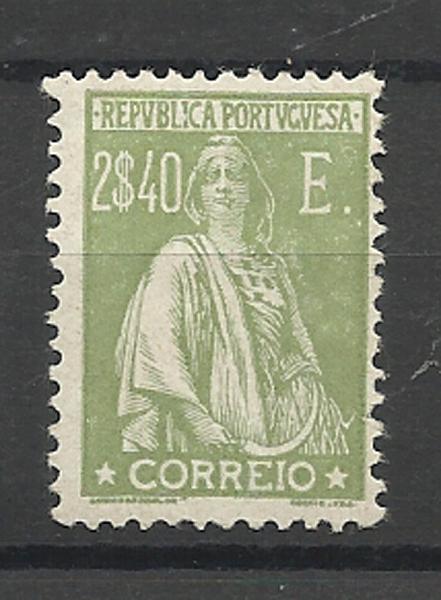 1096.jpg -     Lote:    1096            Portugal       Descrição:         1924/26 &mdash; Ceres. Novas taxas e cores. CE293, 2$40 verde seda. Muito ligeiro sinal de charneira. Valor de catálogo &euro; 359,00.        **       Valor Base:     &euro; 50,00     Valor Venda:     Retirado     