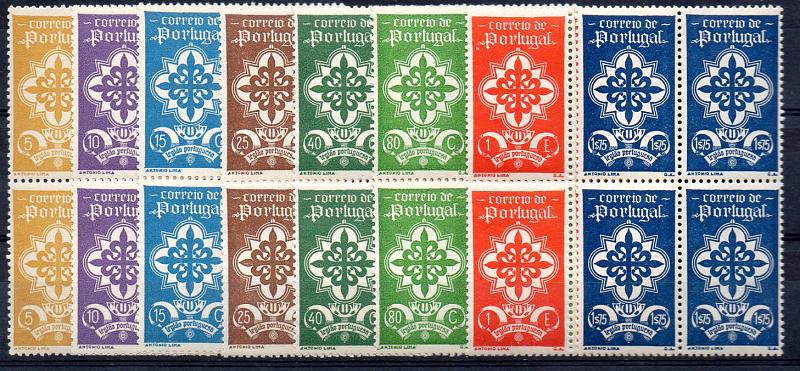 1117.jpg -     Lote:    1117            Portugal       Descrição:         1940 &mdash; Legião Portuguesa. CE583/590. Série completa em quadras. MB. Valor de catálogo &euro; 1.412,00.        ***       Valor Base:     &euro; 150,00     Valor Venda:     &euro; 150,00     