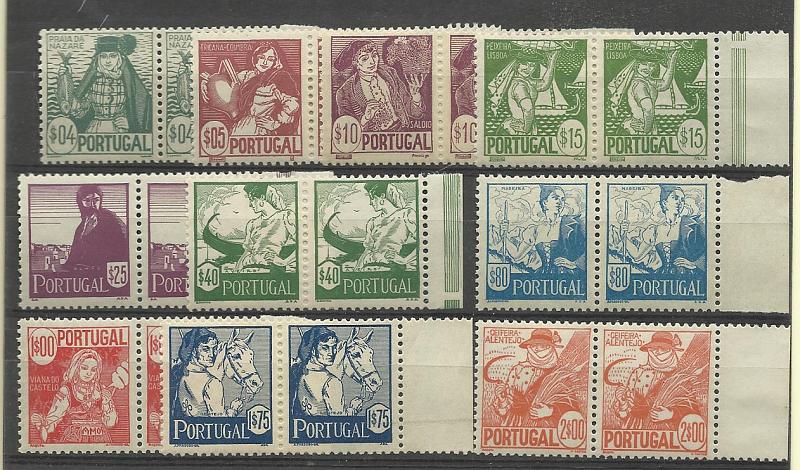 1121.jpg -     Lote:    1121            Portugal       Descrição:         1941 &mdash; Costumes Portugueses. CE607/615. Série completa em pares. Valor de catálogo &euro; 454,00.        ***       Valor Base:     &euro; 60,00     Valor Venda:     &euro; 60,00     