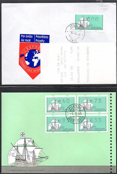 1181.jpg -     Lote:    1181            Portugal       Descrição:         1993/95 &mdash; Nau Portuguesa + Galinhas (sem pontos) + Galeão Português. CE ETQ 7/9. Álbum Leuchturm com 69 sobrescritos circulados, FDCs, registos, circulações internacionais, etc. Lote a ver.        Lote       Valor Base:     &euro; 70,00     Valor Venda:     &euro; 70,00     