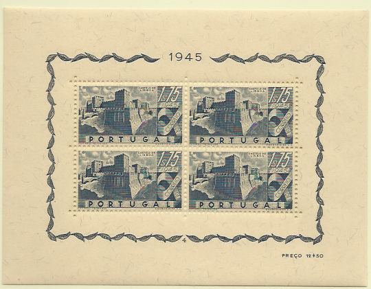1206.jpg -     Lote:    1206            Portugal       Descrição:         1946 &mdash; Castelos de Portugal. CE BLC10. Valor de catálogo &euro; 338,00.        BLC***       Valor Base:     &euro; 50,00     Valor Venda:     &euro; 55,00     