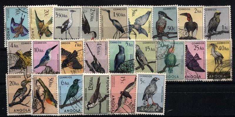 1258.jpg -     Lote:    1258            Angola       Descrição:         1951 &mdash; Aves de Angola. CE326/349. Série completa usada. Valor de catálogo &euro; 86,00.        O       Valor Base:     &euro; 10,00     Valor Venda:     &euro; 10,00     