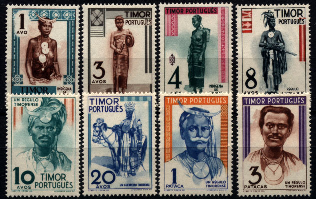 1502.jpg -     Lote:    1502            Timor       Descrição:         1948 &mdash; Tipos Indígenas. CE26&frac12;68. Série completa. Valor de catálogo &euro; 167,00.        ***       Valor Base:     &euro; 35,00     Valor Venda:     Retirado     