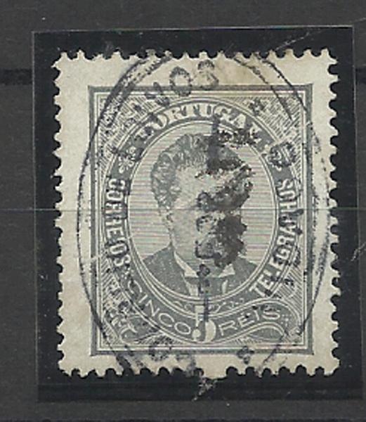1557.jpg -     Lote:    1557            Portugal       Descrição:         Carimbos nominativos. 181882/83 &mdash; D. Luís. De frente. CE56, 5 reis preto. Obliterado com carimbo batido a preto "CORREIO DE LOIVOS / POR / VIDAGO".        O       Valor Base:     &euro; 12,00     Valor Venda:     &euro; 18,00     