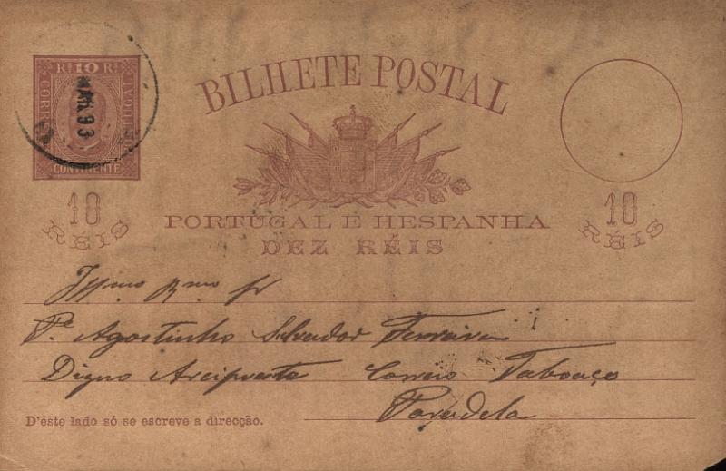 1992.jpg -     Lote:    1992      Lotes pelo Correio       Portugal       Descrição:         1892/1962 &mdash; Lote de 41 inteiros postais, desde emissão D. Carlos I (Diogo Neto) até Postilhão de $50, dos quais 19 são novos e 22 circulados. Lote a ver.        Lote       Valor Base:     &euro; 5,00     Valor Venda:     &euro; 11,00     