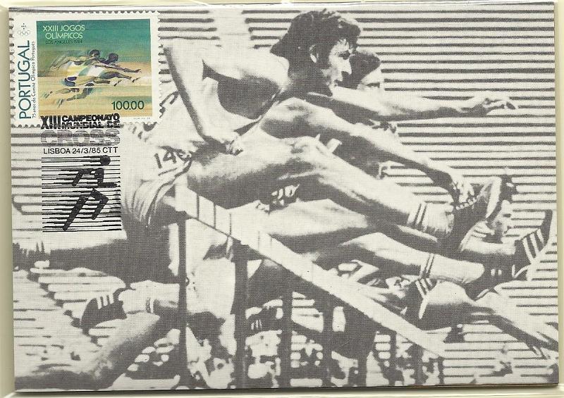 2094.jpg -     Lote:    2094      Lotes pelo Correio              Descrição:         Desportos. Jogos Olímpicos de Los Angeles (1984). Conjunto de 5 postais máximos, sendo dois triplos. Inclui selo do bloco.        PM       Valor Base:     &euro; 25,00     Valor Venda:     &euro; 25,00     