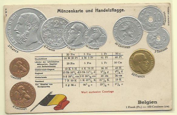 2181.jpg -     Lote:    2181      Lotes pelo Correio              Descrição:         Bélgica * Moedas &mdash; Postal ilustrado em relevo. Novo.        PI       Valor Base:     &euro; 10,00     Valor Venda:     Retirado     