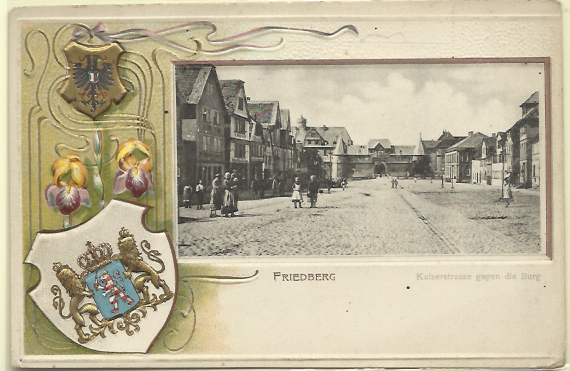 2183.jpg -     Lote:    2183      Lotes pelo Correio              Descrição:         Friedberg * Alemanha. Postal ilustrado em relevo. Novo.        PI       Valor Base:     &euro; 10,00     Valor Venda:     Retirado     