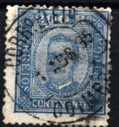 2343.jpg -     Lote:    2343      Lotes pelo Correio       Portugal       Descrição:         1892/93 &mdash; D. Carlos I, tipo Diogo Neto. CE78, 200 reis azul s/ azul, denteado 12 &frac12;. Valor de catálogo &euro; 78,30.        O       Valor Base:     &euro; 17,00     Valor Venda:     &euro; 17,00     