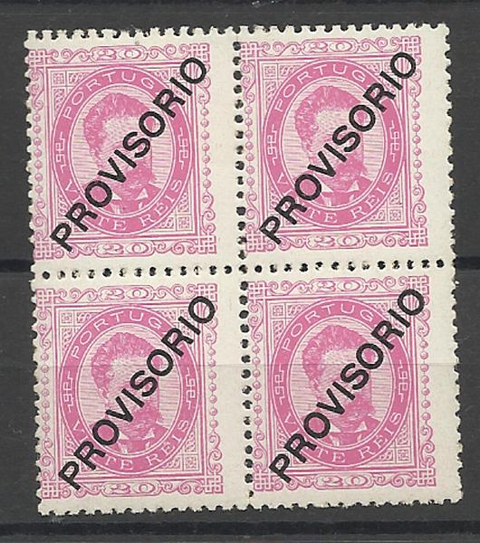 2354.jpg -     Lote:    2354      Lotes pelo Correio       Portugal       Descrição:         1892/93 &mdash; D. Luís I. Sobrecargas "PROVISORIO". CE85, 20 reis rosa. Sobrecarga c. Quadra com alguns pontos de óxido. Valor de catálogo &euro; 612,00.        ***       Valor Base:     &euro; 30,00     Valor Venda:     Retirado     