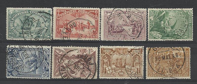 2363.jpg -     Lote:    2363      Lotes pelo Correio       Portugal       Descrição:         1898 &mdash; 4.º Centenário do Descobrimento do Caminho Marítimo para a Índia. CE148/155. Série completa. Valor de catálogo &euro; 99,25.        O       Valor Base:     &euro; 15,00     Valor Venda:     &euro; 27,00     