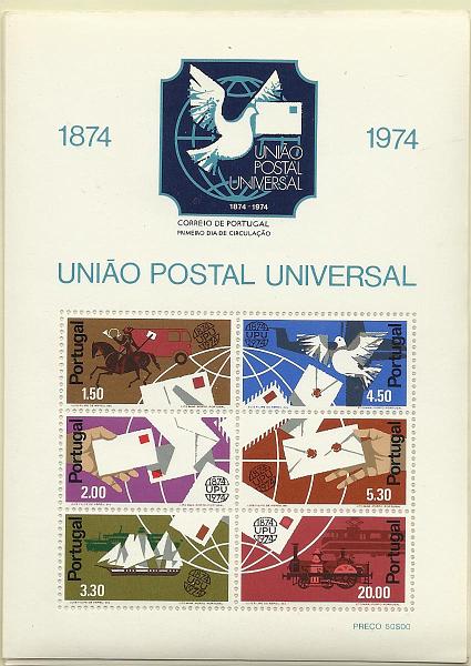 2445.jpg -     Lote:    2445      Lotes pelo Correio       Portugal       Descrição:         1974 &mdash; Centenário da União Postal Universal. CE BLC15. Lote de 3 blocos. Valor de catálogo &euro; 38,40.        BLC***       Valor Base:     &euro; 5,00     Valor Venda:     Retirado     