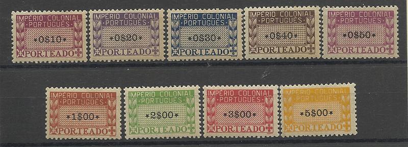2474.jpg -     Lote:    2474      Lotes pelo Correio       Ultramar       Descrição:         Ultramar. 1946 - Emissões Gerais para África. Porteado. CE POR 1/9. Série completa. Valor de catálogo &euro; 39,00.        ***       Valor Base:     &euro; 10,00     Valor Venda:     &euro; 16,00     