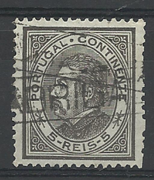 2560.jpg -     Lote:    2560      Lotes pelo Correio       Portugal       Descrição:         Carimbos nominativos. 1880/81 &mdash; D. Luís I, de perfil. CE55, 5 reis preto, papel liso, denteado 12 &frac12;, obliterado com carimbo batido a preto de "ABRIGADA".        O       Valor Base:     &euro; 10,00     Valor Venda:     Retirado     