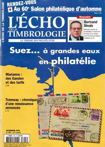 2673.jpg -     Lote:    2673      Lotes pelo Correio              Descrição:         "L' Écho de la Timbrologie". Anos de 2006, 2007, 2008. N.ºs 1801, 1804, 1810 a 1814.        Livro       Valor Base:     &euro; 4,00     Valor Venda:     Retirado     
