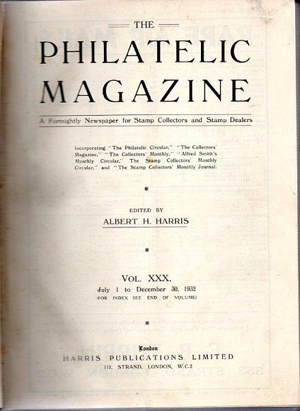 2674.jpg -     Lote:    2674      Lotes pelo Correio              Descrição:         The Philatelic Magazine &mdash; Lote composto por 4 volumes: Volume 30 &mdash; 1932, Volume 31 &mdash; 1933, Volume 32 &mdash; 1933 e Volume 33 &mdash; 1934 + Um volume encadernado da revista "The Postage Stamp" de 1909 &mdash; Volume IV.        Livro       Valor Base:     &euro; 15,00     Valor Venda:     Retirado     