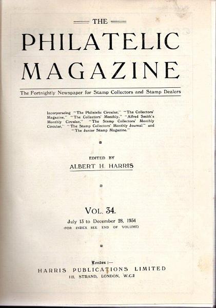 2675.jpg -     Lote:    2675      Lotes pelo Correio              Descrição:         "The Philatelic Magazine" &mdash; Lote com 5 volumes encadernados: Volume 34 (1934), Volume 35 (1935), Volume 36 (1935), Volume 37 (1936) e Volume 38 (1936).        Livro       Valor Base:     &euro; 15,00     Valor Venda:     Retirado     