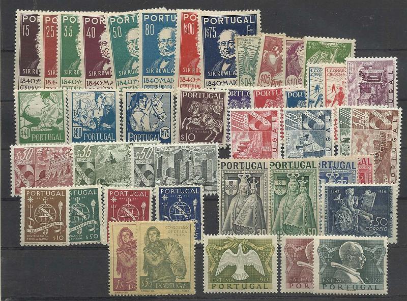 1627.jpg -     Lote:    1627                   Descrição:      Portugal   — Lote com dezenas de selos novos sem charneira. A maioria em séries. Valor aproximado de catálogo € 400,00.        Lote       Valor Base:     € 20,00     Valor Venda:     € 40,00       
