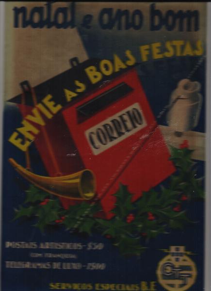 0178.jpg -     Lote:    178      J. M. Castanheira da Silveira (1ª parte)      Literatura Filatélica       Descrição:         Cartaz dos CTT emoldurado relativo aos postais de Boas-Festas.         GRV       Valor Base:     € 10,00     Valor Venda:     € 36,00       