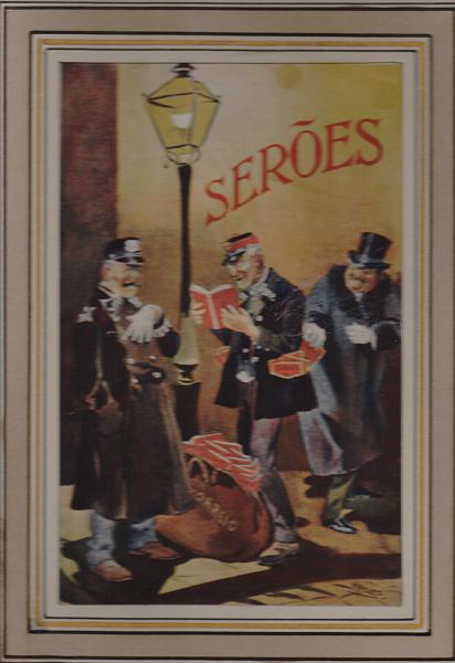 0180.jpg -     Lote:    180      J. M. Castanheira da Silveira (1ª parte)      Literatura Filatélica       Descrição:         Gravura a cores intitulada "Serões", emoldurada com passepartout.         GRV       Valor Base:     € 20,00     Valor Venda:     € 20,00       