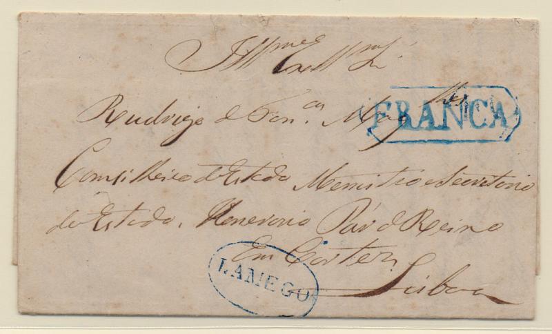 0258.jpg -     Lote:    258            Portugal       Descrição:         Lamego + Lisboa * Franca &mdash;GM LMG3 + LIS-PP4 em carta datada de Lamego (01.03.51) para Lisboa, isenta de porte.         Carta       Valor Base:     &euro; 15,00     Valor Venda:     &euro; 26,00       