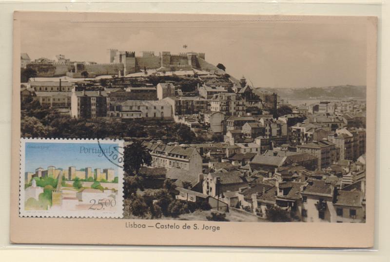 0478.jpg -     Lote:    478                   Descrição:         Castelo de S. Jorge * Lisboa. Postal ilustrado concordante com selo de 25$00 CE1816, com marca de dia de Lisboa         PM       Valor Base:     € 8,00     Valor Venda:     € 8,00       