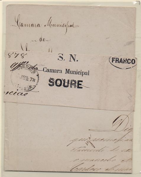 0661.jpg -     Lote:    661            Isentos de franquia       Descrição:         Isentos de franquia. Serviço nacional. Cinta com circular, circulada isenta de franquia de Lisboa (05.07.78) para a Ansião.         CNT       Valor Base:     &euro; 10,00     Valor Venda:     &euro; 16,00       