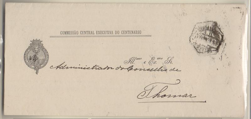 0663.jpg -     Lote:    663            Isentos de franquia       Descrição:         Isentos de franquia. 1898 &mdash; IV Centenário do Descobrimento do Caminho Marítimo para a Índia. Comissão Central Executiva. Circular circulada isenta de franquia de Lisboa (17.11.96) para Tomar. MB.         Carta       Valor Base:     &euro; 15,00     Valor Venda:     &euro; 44,00       