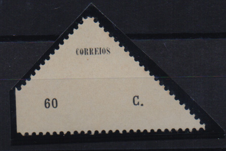 0887.jpg -     Lote:    887            Moçambique       Descrição:         1928 — Selos de Porte Franco, com sobretaxa, CE IP30, 60C. Selo com impressão a preto no verso do valor e da legenda CORREIOS.         ***       Valor Base:     € 5,00     Valor Venda:     Retirado     