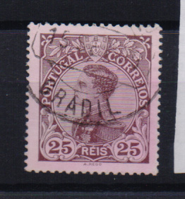 1015.jpg -     Lote:    1015            Portugal       Descrição:         Carimbos circulares datados, tipo 1880. 1910 &mdash; D. Manuel II, com sobrecarga REPUBLICA. CE175, 25 reis, obliterado com carimbo batido a preto de "GRADIL".         O       Valor Base:     &euro; 10,00     Valor Venda:     &euro; 12,00       