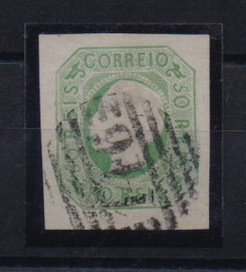 1155.jpg -     Lote:    1155            Portugal       Descrição:         1862/64 &mdash; D. Luís I. CE17, 50 reis verde amarelo, com margens largas, obliterado com carimbo numérico da 1.ª reforma tipo 4.3.4 "146 &mdash; FERREIRA DO ZEZERE".          O       Valor Base:     &euro; 20,00     Valor Venda:     &euro; 30,00       