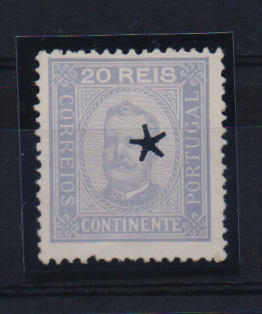 1199.jpg -     Lote:    1199            Portugal       Descrição:         1892/93 &mdash; D. Carlos I tipo Diogo neto. CE75, 20 reis, denteado 12 &frac12;, perfurado com estrela de 5 pontas do telégrafo.         *       Valor Base:     &euro; 8,00     Valor Venda:     &euro; 8,00       