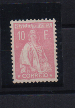 1265.jpg -     Lote:    1265            Portugal       Descrição:         1924/26 &mdash; Ceres. CE297, 10E rosa. Selo bem centrado, com muito ligeira charneira. Valor de catálogo &euro; 306,00.         **       Valor Base:     &euro; 40,00     Valor Venda:     Retirado     