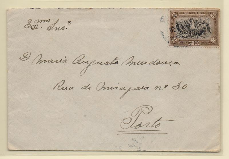 1278.jpg -     Lote:    1278            Portugal       Descrição:         1928 &mdash; Independência de Portugal * 3.ª emissão. CE444, $40 em sobrescrito circulada para o porto (28.11.27).         Carta       Valor Base:     &euro; 20,00     Valor Venda:     Retirado     