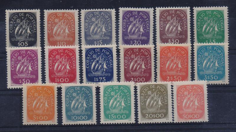 1319.jpg -     Lote:    1319            Portugal       Descrição:         1943 &mdash; Caravela. CE617/33. Série completa. Últimos 4 valores com goma baça como aparecem habitualmente. Valor de catálogo &euro; 1.714,00.         ***       Valor Base:     &euro; 200,00     Valor Venda:     Retirado     