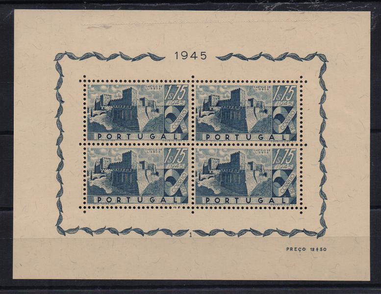 1407.jpg -     Lote:    1407            Portugal       Descrição:         1946 &mdash; Castelos de Portugal. CE BLC10. Valor de catálogo &euro; 340,00.         BLC***       Valor Base:     &euro; 35,00     Valor Venda:     &euro; 36,00       