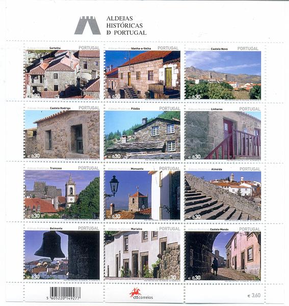1419.jpg -     Lote:    1419            Portugal       Descrição:         2005 &mdash; Aldeias Históricas de Portugal, 4 folhas miniatura, CE24. Valor de Catálogo 44,00.         BLC       Valor Base:     &euro; 5,00     Valor Venda:     &euro; 12,00       