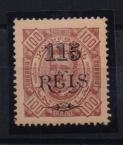1465.jpg -     Lote:    1465            Angola       Descrição:         1902 &mdash; D. Carlos I, tipo Diogo Neto, com sobretaxa. CE67, 115 s/ 100 reis castanho s/ castanho claro, denteado 13 &frac12;. Valor de catálogo &euro; 120,00. MB e R.         **       Valor Base:     &euro; 30,00     Valor Venda:     &euro; 120,00       