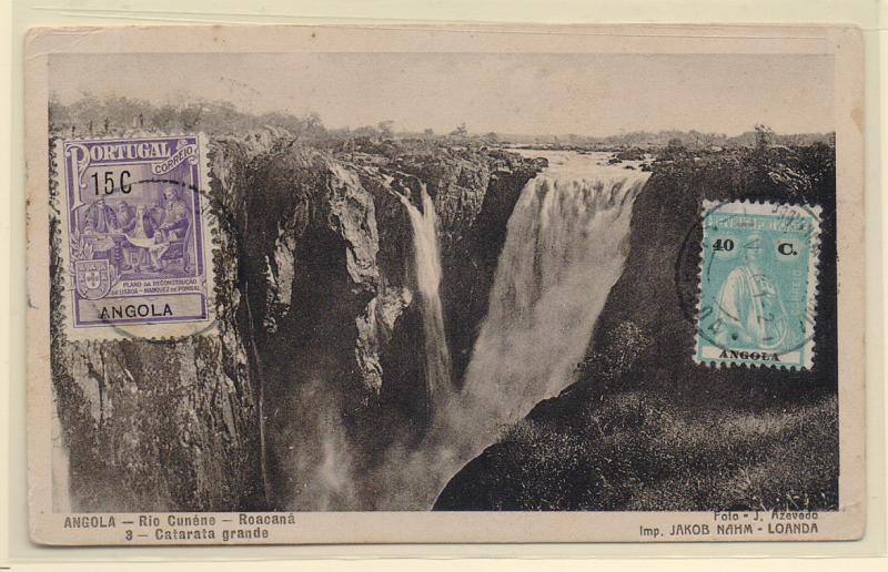 1491.jpg -     Lote:    1491            Angola       Descrição:         1925 &mdash; Monumento ao Marquês de Pombal. Postal ilustrado circulado de Luanda (07.05.30) para Tapa * Estónia (31.05.30) com selo Ceres de 40c CE207 e selo de15C violeta (Plano) CE IP2. MB e MR.         PI       Valor Base:     &euro; 60,00     Valor Venda:     Retirado     