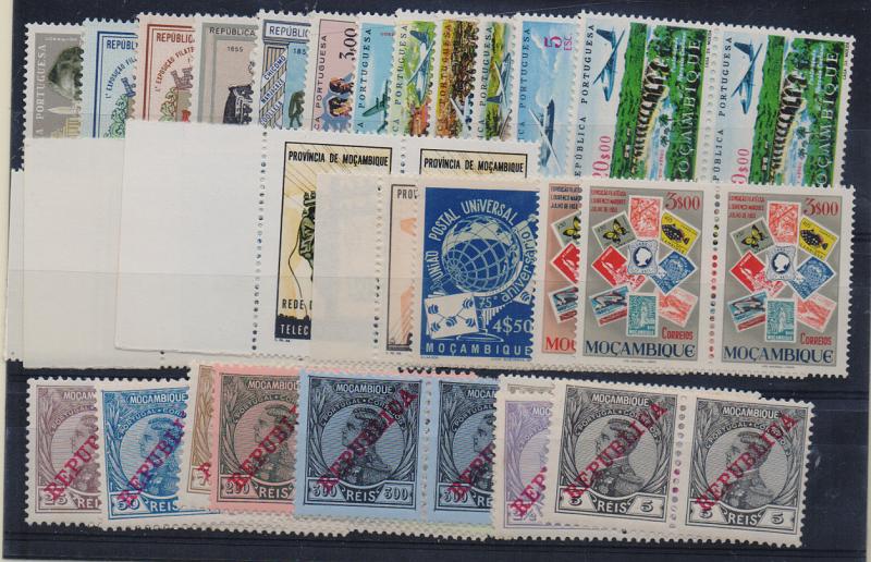 1557.jpg -     Lote:    1557            Moçambique       Descrição:         Moçambique &mdash; Lote composto por: CE118/129 em pares (**); CE353 em par; CE408/409 série em par; CE411em par; CE420/21, série em par; CE422/423 série em par; CE430 em par; CE CA24/29, série em par e CE IPT68/71 em par. Valor de catálogo &euro; 84,10.         Lote       Valor Base:     &euro; 12,00     Valor Venda:     Retirado     