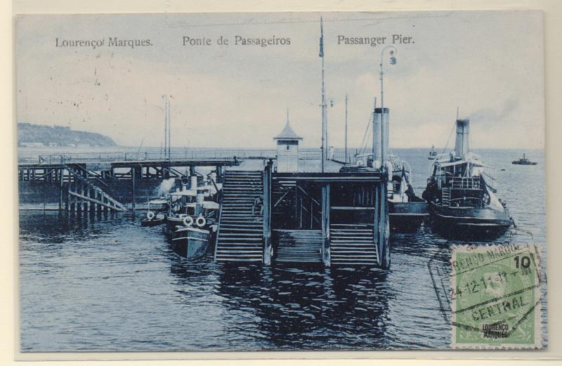 1962.jpg -     Lote:    1962      Lotes pelo Correio              Descrição:         Moçambique. Lourenço Marques. Ponte de Passageiros (Passanger Pier). Usado.         PI       Valor Base:     &euro; 10,00     Valor Venda:     Retirado     