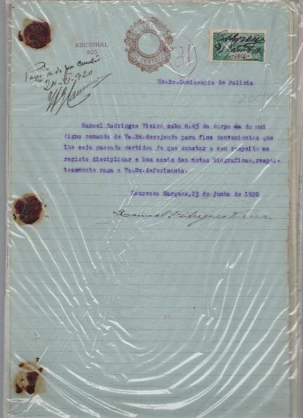 1997.jpg -     Lote:    1997      Lotes pelo Correio              Descrição:         Fiscais. Moçambique. Lote com 30 folhas de documentos em papel selado com 11 STO diferentes, incluindo várias sobretaxas e Estampilhas Fiscais incluindo sobretaxas em selos das emissões "África". Lote a ver.         Lote       Valor Base:     &euro; 5,00     Valor Venda:     &euro; 12,00       